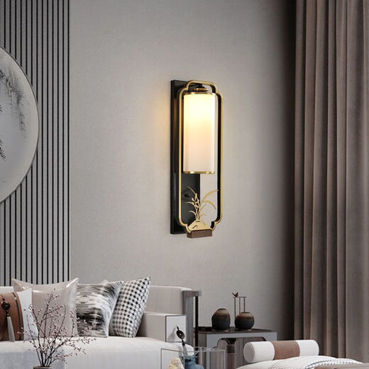 Yaotian New Chinese Plum, Orchid, Bamboo and Chrysanthemum Wall Lamp Chinese Style Living Room TV Background Wall Lamp Corridor Aisle Bedside Lamp Orchid Large