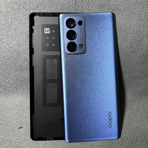 Z is suitable for OPPOReno6Pro original disassembly 7 back cover 9 original glass back shell + frosted 5 mobile phone battery cover Reno6pro night sea black without frame disassembly 99