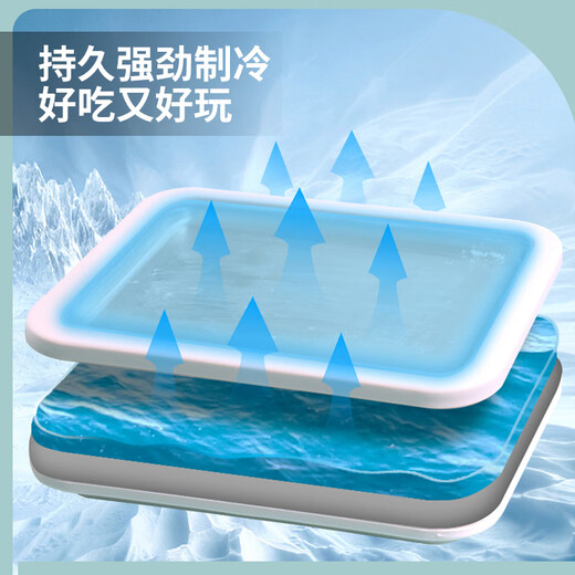 艾仕玛（ASMA）家用自制不锈钢炒冰盘小型制冰机免插电DIY炒冰淇淋酸奶机 【椰奶白+单盘+双铲】