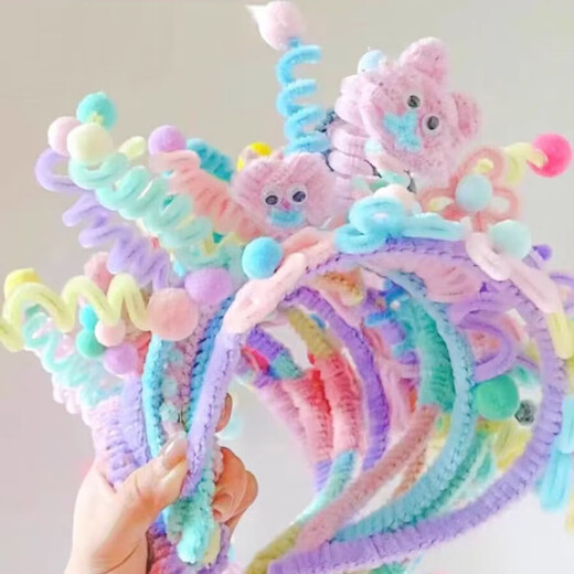 Muyu DIY children's 5mm headband twist stick hairband handmade accessories material diy kindergarten head jewelry accessories 5MM silver hairband 10 pieces