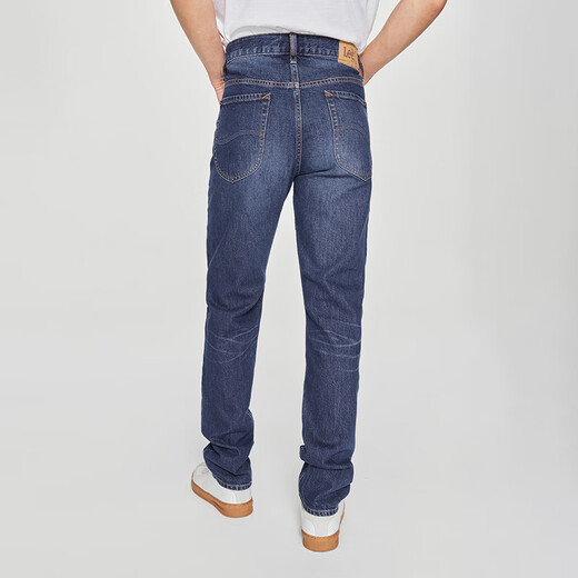 Lee [Ended by Zhang Linghe] 25 Spring and Summer New Product 723 Slim mid-waist straight mid-dark blue men's jeans trend Medium dark blue 28