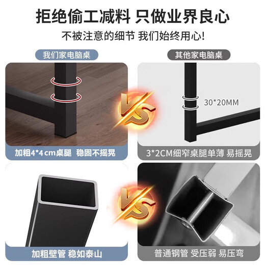 Yilinju computer desk desktop bedroom home simple small desk small apartment simple internet celebrity multi-functional e-sports table upgraded bold 80*50cm-grey oak color