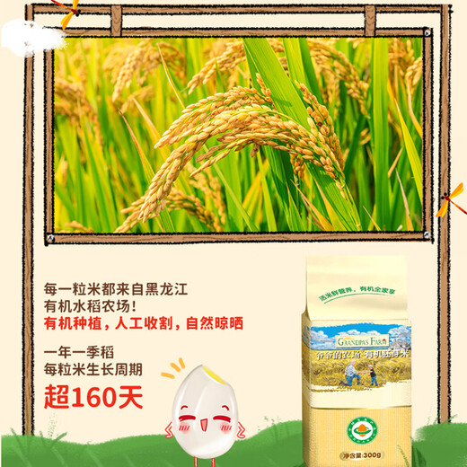 Grandpa's farm organic germ rice 2700g gift box gift cereal rice porridge children's nutritional breakfast staple homemade complementary food