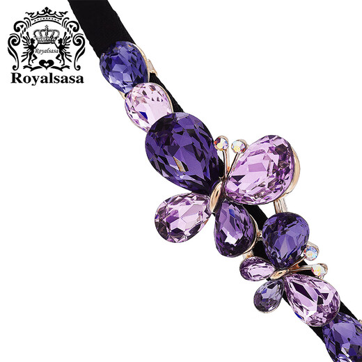 Royal sasa royal salsa headband Korean headwear female elegant rhinestone hair headband adult celebrity hair accessories headband hairpin purple VI
