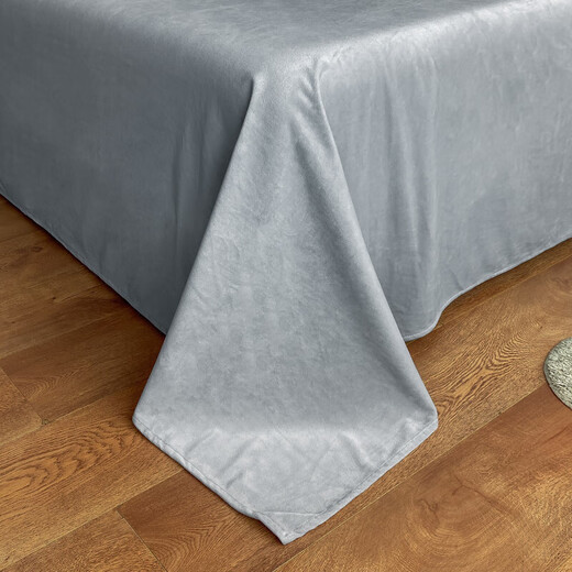 Nanjiren quilt core + milk velvet four-piece set + pillow core quilt cover + quilt core quilt set full set detachable quilt feather - light gray [3S quick warming, heat storage and temperature lock] 1.8m bed four-piece set + 2/8Jin [Jin equals 0.5 kg] quilt + pillow core *2