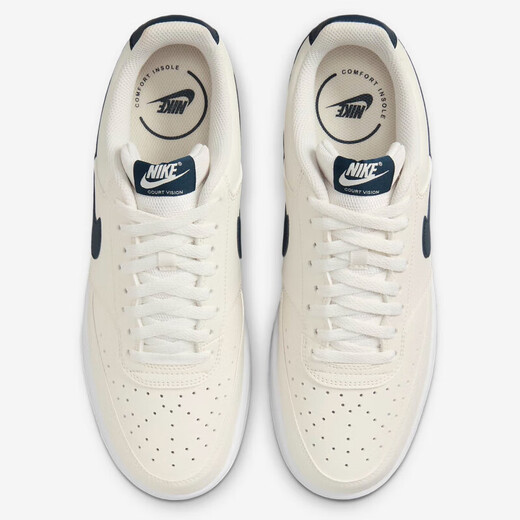 
Nike (NIKE) men's shoes 2025 winter new Court classic simple version Air Force One lightweight low top sports casual shoes HQ4867-101 Sail White Ordnance Deep Sea Blue 43