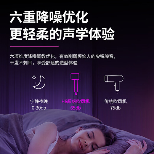 JB Huaqiang North American standard 110V hair dryer British and European standard 220V negative ion household American Canadian American standard voltage British standard 220v-1.8m-single air nozzle-comes with wall mount