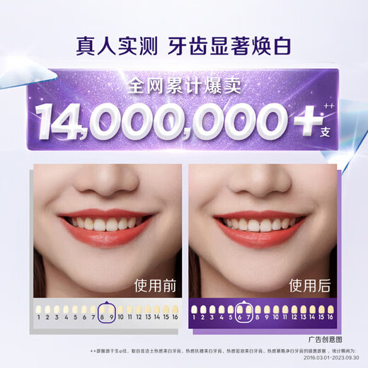 
Cres thermal whitening toothpaste 3d diamond bright whitening tea stain coffee stain cigarette stain home student dormitory affordable installation thermal whitening 90g*4 pieces