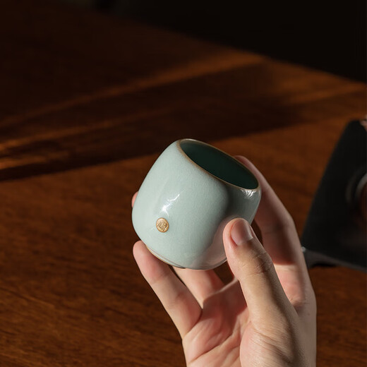 Wanqiantang tea cup personal high-end master cup single cup Ru kiln tea cup gift box set five famous kilns