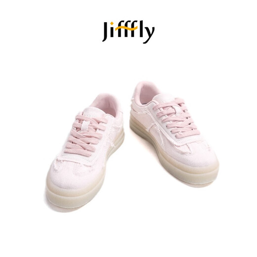 jifffly男鞋潮流德训鞋男情侣款百搭小白鞋男女通勤防滑休闲鞋男软底舒适 JFY-829冰粉色 36