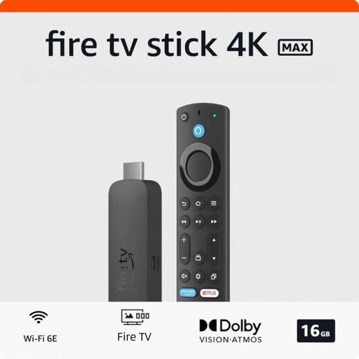 亚马逊2023Amazon fire tv stick 4K max二代16G杜比电视盒子网络机顶盒 2023max 16G全新无指导小白勿拍 全新原封代激活指导（拆封不退）