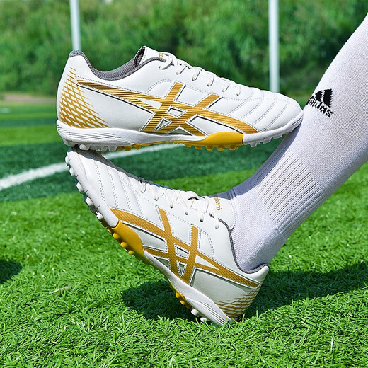 Senses zapatos de fútbol uñas rotas tf hombres y mujeres zapatos para niños adultos para jóvenes para el entrenamiento anti-deslizamiento de la hierba artificial examen de entrada de la escuela secundaria zapatos de goma de cuero 2022 uñas rotas de platino 40 [calcetines + placa protectora + bolsa de zapatos]