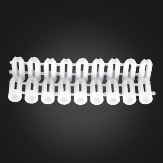 Philgu plastic embedded nut expansion tube furniture wardrobe cabinet hinge M4 self-tapping screw with row of rubber plugs white bullet-shaped embedded nut = 100 pcs quantity
