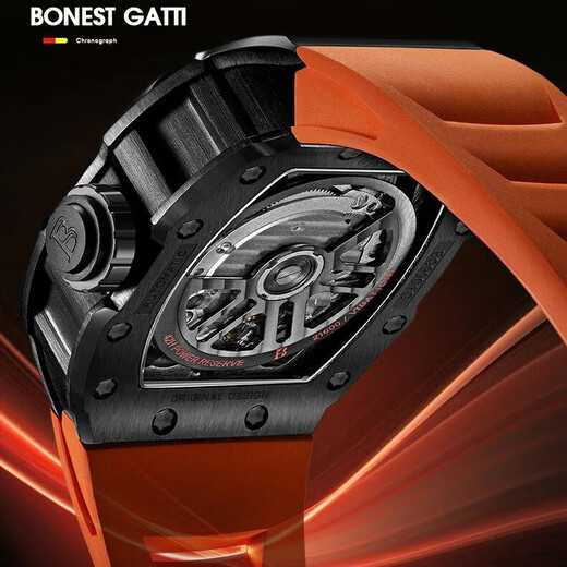 Bugatti (bonest gatti) regarder les garçons cadeaux d'anniversaire pour petit ami allemand entièrement automatique mécanique montre creux imperméable de vin luminescent baril