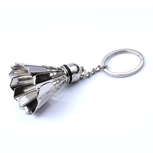 LAAZEE metal simulation badminton key large badminton sports accessories pendant key chain pendant exquisite small gift large badminton + racket + tag engraving contact customer service