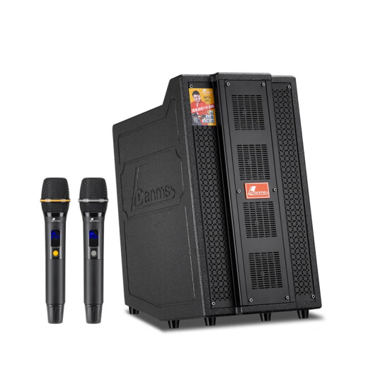 Danmashi Multifunktional Outdoor Professional singen Karaoke High-Power Trolley Audio Bluetooth Sound Card Tragbare Dual Bass Live Broadcast Square Dance Lautsprecher mit drahtlosen Dual-Mikrofon H-9926