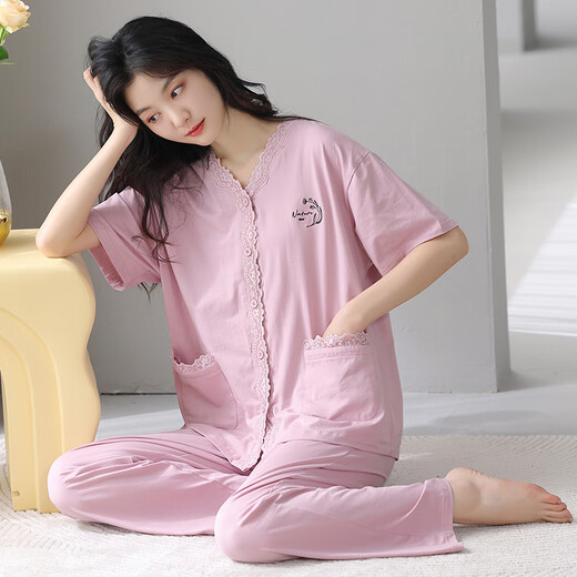 Modal Cotton Cardigan Pyjamas für Frauen im Sommer 2025 Neue Farbe kurzärmelige Hosen HOMF-753 Frauen 2xl 175 Empfohlenes Gewicht 140-158jin [Jin entspricht 0,5 kg]