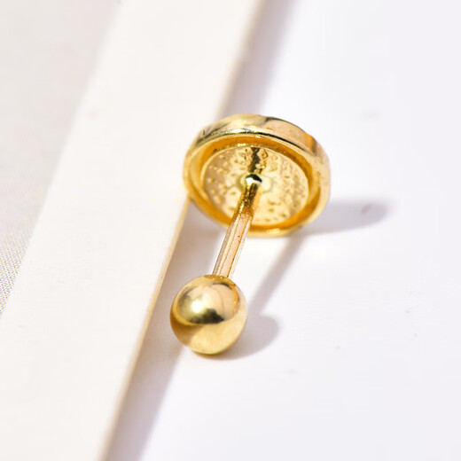 Jinzhu Seoul k gold pure 10k/14k gold gold jewelry earrings with turned flowers round mini threaded earrings for women single single