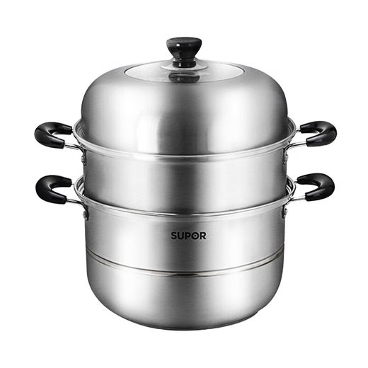 SUPOR steamer 304 stainless steel household double-layer cooking dual-purpose high arch cover gas induction cooker universal SZ28CA1
