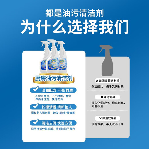 It protects oil and cleans the kitchen heavy oil and dirty, strong oil removal foam cleaner range hood cleanser spray oil fume clean, fragrant oil and dirty *1+ spray head