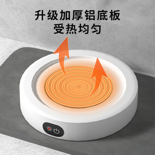 洽苒德国猫咪恒温水碗陶瓷饮水机宠物保温加热碗酸奶机喝水猫碗狗粮碗 三档恒温垫+【750ml】黑色陶瓷碗
