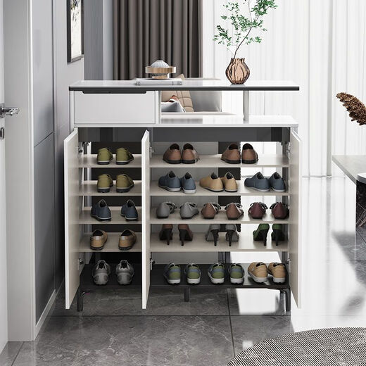 Luo Jixian 2025 new simple shoe cabinet household door elevator entrance double-sided living room partition painted porch cabinet storage cabinet delivery RD6621 double-sided porch cabinet 80cm long