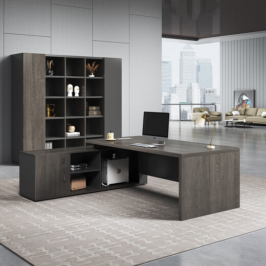 Chuangsheng Boss Desk President Desk Office Simple Modern Executive Desk Manager Desk Supervisor Desk Single Desk and Chair Combination