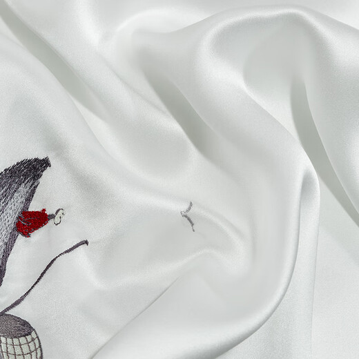 Shibeini High-End Sticked Seidenviertes Set 100% Mulberry Seiden Schwergewichtig 25mmi Home Textile Seide Bettwäsche Set Pfirsichblüte fließend Wasser 3881 [angepasst 5 bis 7-Tage-Versand] 2,0-Meter-Bettblatt Style [Quilt Cover 220x240]