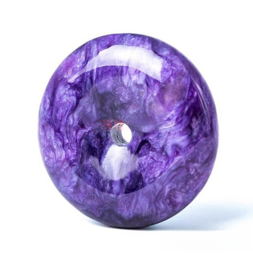 Wenying Natural Purple Dragon Crystal Peace Buckle Pendant Elegant Charoite Raw Stone Purple Crystal Necklace Men's and Women's Sweater Chain
