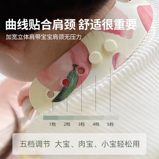 Qlittle儿童餐具套装 宝宝分格盘餐碗叉勺围兜6件套 硅胶辅食餐具礼盒 6件套桃桃乳酪粉-精品礼盒装