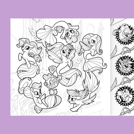First-class children's coloring paintings for boys and girls cartoon pictures for drawings for graffiti coloring book for little pony and baoli enlightenment
