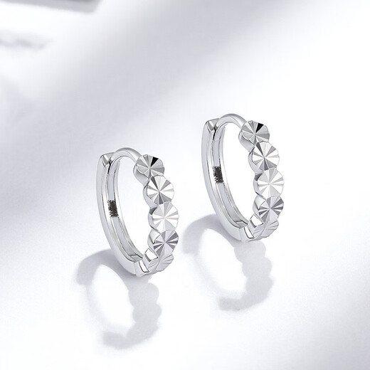 Liuguifu Jewelry Platinum Earrings Women's PT950 Earrings Brilliant Car Flower Sparkling Earrings Birthday Gift 1.90g