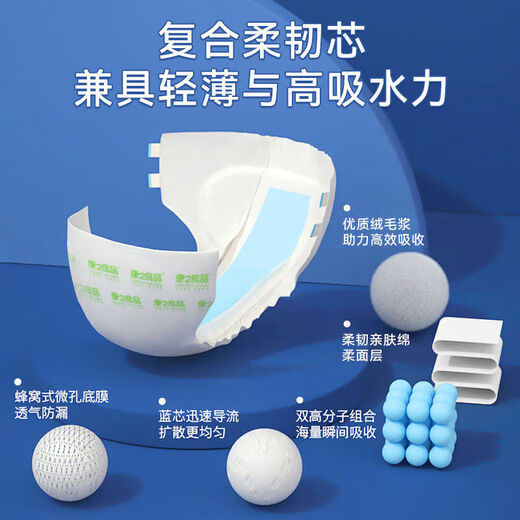 Kangzhiliangpin Erwachsener Windeln M Pflegewindelwindeln ältere schwangere Frauen M-L Code 10 Tabletten [80-120 cm]