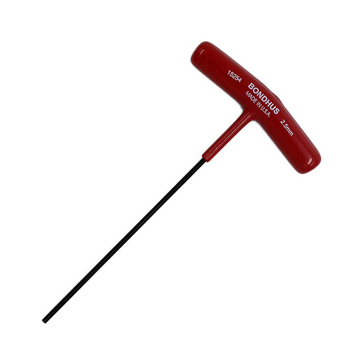 
BONDHUS original American Borton T-shaped hexagonal wrench T-handle internal hexagonal imported hardware tools T-shaped wrench hexagonal edge metric flat head 2.5mm 152mm (15254)