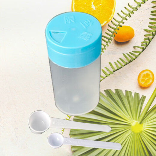 75g oil control pot four-piece set 2g 5g limited salt spoon salt shaker kitchen plastic oil bottle three minus three health quantitative oil pot in stock 1-49 sets unit price