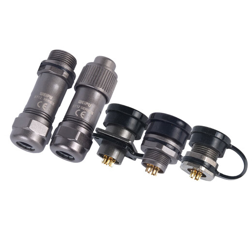 Weipu ST WEIPU ST1210 11 2345679 core Aviation plug socket Rear nut Butt ST12 Formal plug pin/socket hole Single rear nut socket ST12124 core