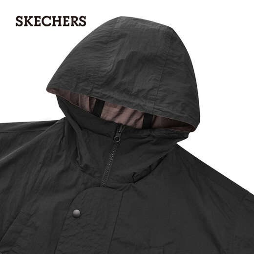 Skechers Unisex Comfortable Reversible Windproof Hood P324U010 Carbon Black/0018 L