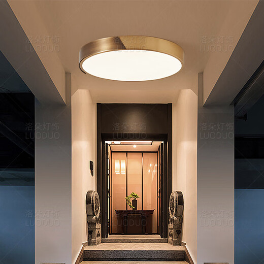 High-quality all-copper villa entrance ceiling light waterproof insect-proof entrance door light outdoor door front light outdoor terrace sun new X3889 ceiling light small 30cm/three colors adjustable