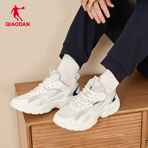 Jordan sneakers men's shoes 2025 autumn new dense casual shoes retro dad shoes light running shoes ivory/light gray mesh version 43