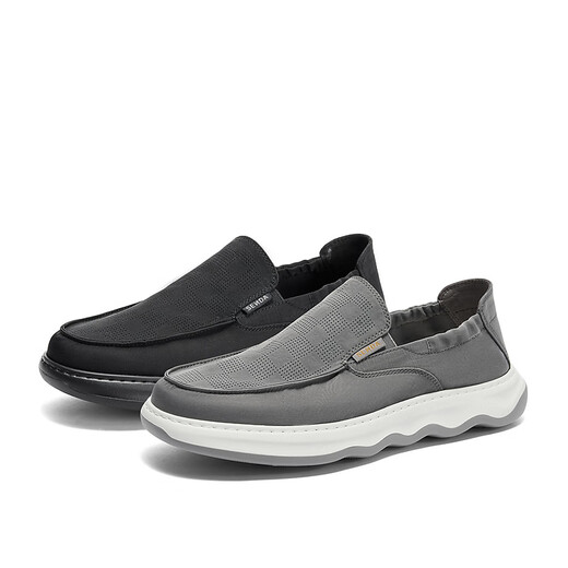 Senda Canvas Shoes Herren neuer Frühlings- und Herbsteinkaufszentrum Gleicher Sohle-Freizeitschuhe V9T17CM4 Black 42