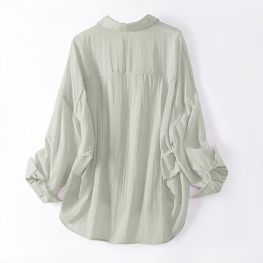 Cypress Shirt à manches longues 2025 automne nouvelle chemise de tempérament à tempérament à revers unique mince des femmes