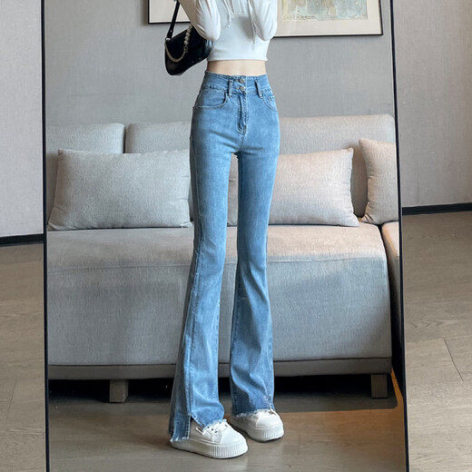 Jean ankadan plus en velours pour les femmes en automne et hiver nouveau chaleur haute chaleur épaissie pantalon éloigné slim.