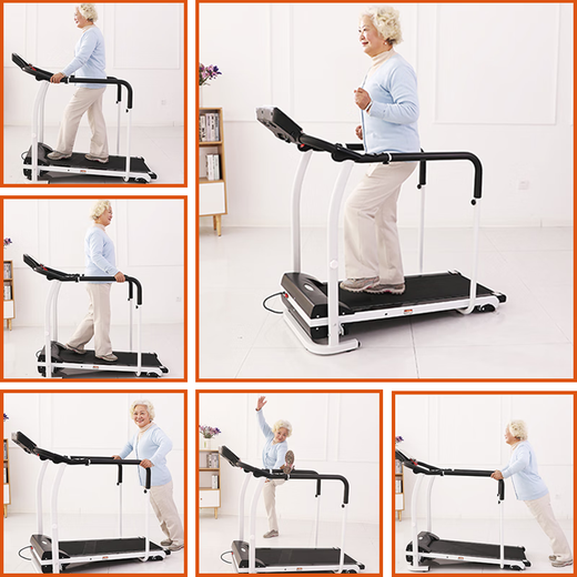 McGordon Rehabilitation Treadmill Home Walking Machine for Middle-aged and Elderly People Fitness Recovery Equipment Limb Training Safety Walking Machine Plug-in Model Equipped with Safety Assist Belt