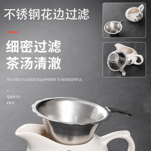 Nanzhou Baiquan's kung fu tea set for one person. Household kung fu tea set with lidded bowl. Small set for living room reception. One bowl and three cups. Black purple sand set + full melamine small square black plate. 1 piece