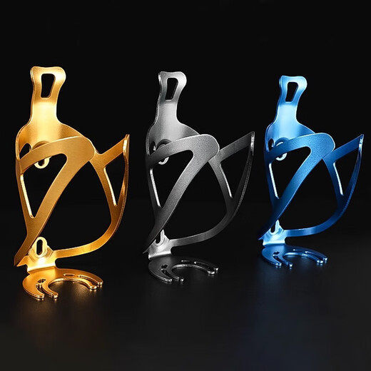 Luoyu bicycle water bottle holder for mountain bikes and road bikes, ultra-light aluminum alloy water cup holder for cycling equipment, bicycle accessories, T1 alloy model, black, free tools + 2 screws