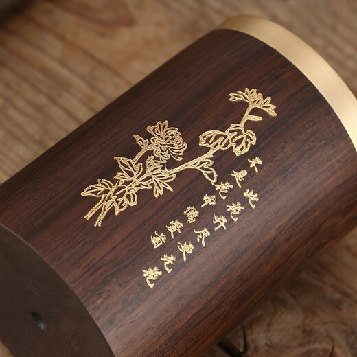 Jiutang Tea Ceremony Six Gentlemen Set Kung Fu Tea Set Accessories Tea Clips Tea Knives Tea Spoons Cups and Forks Pot Keeping Pen Tea Making Tools and Supplies Lan - Copper and Wood Six Gentlemen (Copper and Wood Accessories)