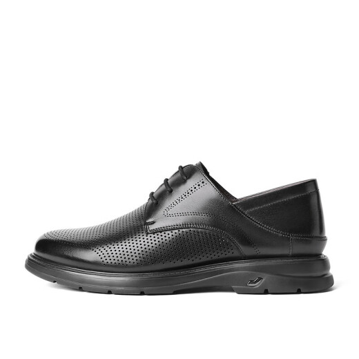 Belle Commuter Business Shoess Cow Wide Hombres de cuero de cuero transpirable y cómodo A1475BM4 Negro 42