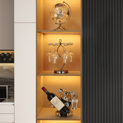 First sight of wine cabinet decorations, art, light luxury, high-end red wine rack, living room sideboard, TV cabinet, housewarming gift, violent bear wine rack + bottle opener