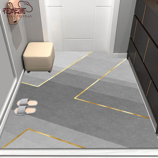 Hua Feihua entrance door floor mat, entrance door mat, living room home entrance door mat, non-slip foot mat, light luxury XY-350 200*300 cm non-slip and wear-resistant