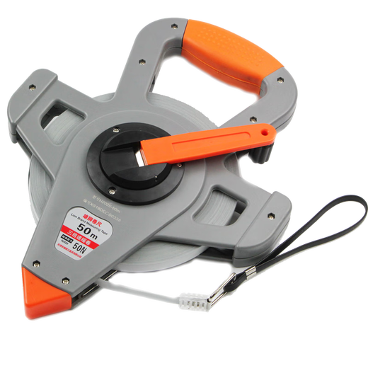 Lion Steel Tape Waterproof Nylon Coated 30m 50m Engineering Surveying Secondary Precision Triple Speed Steel Tape N2020 50m Steel Tape N2020 (ABS Scale Frame)